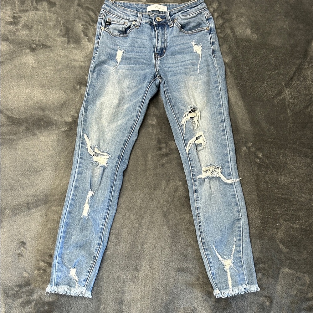 KanCan Light Blue Distressed Skinny Jeans